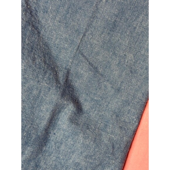 1960s-1970s JC PENNEY Cotton Blue Medium Wash Wide Leg Flared Denim Jeans. S-M - Picture 4 of 10